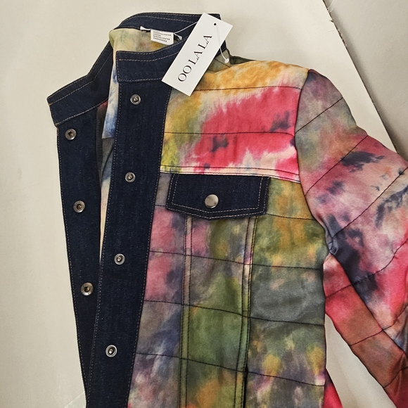 Oolala  Multicolor Tie-Dye Jean Jacket - Picture 9 of 16